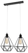 Luster KARO 2xE27/15W/230V čierna