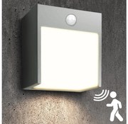 Brilagi -LED Vonkajšie nástenné svietidlo so senzorom TERNI LED/12W/230V šedá IP44