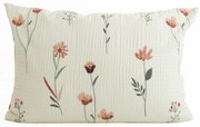 Krepová obliečka na vankúš Renforcé 50 × 70 cm - Vlčie maky béžové