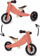 Drevené balančné odrážadlo Tiny Tot 2v1 koralová