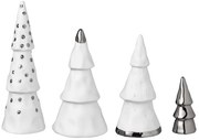 Räder Porcelánová sada WINTER FOREST v striebornej farbe, 4 ks