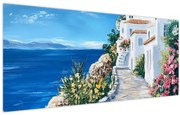Obraz - Ulička pri mori (120x50 cm)