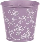 Obal na kvetináč fialový s bielymi ružami, 14 cm%