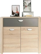 XXXLutz KOMODA, antracitová, dub sonoma, 94/82/41 cm Carryhome - Detské izby - 000687054404
