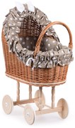 Kočík prútený pre bábiku Pop III.š. 48 x hl. 27 x v. 38/60(cm)