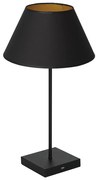 Stolná lampa s USB konektorom 1xE27/60W/230V čierna