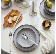 Jedálenská súprava 18 ks sivá/porcelán