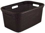 Hnedý kôš na bielizeň Curver Style Basket, 45 l