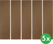 Drevený akustický panel, 2400 x 600 mm, B2BP012, balenie 5 ks, dub koňakový