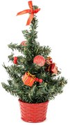 Vianočný stromček s mašľou červená, 25 cm
