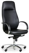 Kožené kancelárske kreslo AXIS, pravá koža, čierne
