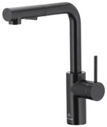 KFA Armatura 6623-110-81 - Drezová batéria s vyťah. sprškou DUERO BASIC m. čierna