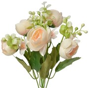 Dekorácia umelá kvetina s broskyňovými kvetmi - 15*13*33 cm