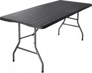 Cateringový stôl CATERON 70x180 cm, hnedý
