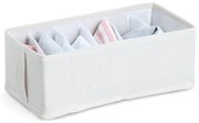 Zeller Present Organizér na spodnú bielizeň WHITY, obdĺžnik so 6 priehradkami, 15x30x11