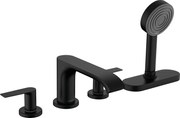 Hansgrohe Vivenis, 4-otvorová batéria na okraj vane, sBox, čierna matná, HAN-75444670