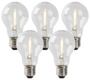 Sada 5 LED žiaroviek E27 A60 1W 80lm 2200K