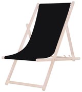 Platinet Záhradné ležadlo čierna/buk PL0503