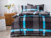 XPOSE® Mikroplyšové obliečky MÁŠA Exclusive - sivé/modré