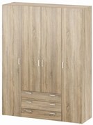Šatníková skriňa Gwen 70429 4D - dub sonoma