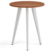 Konferenčný stôl PRIMO VIBE, priemer 60 cm, biela podnož, čerešňa