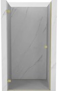 Mexen, Mexen Lunar-B výklopné sprchové dvere ľavé 85 cm, transparentné, brúsené zlaté - 832-085-000-55-00-L