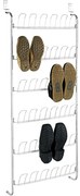 Wenko Závesný botník na dvere, 18 párov, strieborná