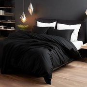 SATÉNOVÉ OBLIEČKY SATINLOVE CLASSIC 200X220 CM, 2KS 70X80 CM ČIERNE