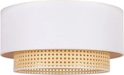 Duolla - Stropné svietidlo BOHO 3xE27/15W/230V pr. 60 cm krémová/ratan
