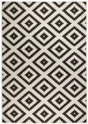 Obojstranný koberec Hanse Home Twin Malta čierny / krémový