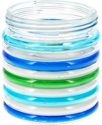 Repelentná sviečka Citronella Stripes, 780 g, 11 v 12 cm, modrá