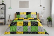 Polybavlnené obliečky na 2 postele CHESS LIME, farebné Rozmer obliečky: 2 ks 70 x 90 cm | 2 ks 140 x 200 cm