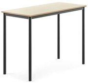 Stôl SONITUS, 1200x600x900 mm, HPL - breza, antracit