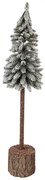 Vianočné dekorácie ihličnatý stromček na dreve - Ø 10*48 cm