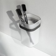 Sklenený pohár na zubné kefky AM.PM Func A8F34322 nástenný, čierny