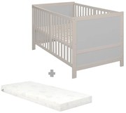 Sivá postieľka s nastaviteľnou výškou 70x140 cm Easy Sleep – Roba