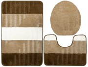 Sada kúpeľňových koberčekov VIC béžová / hnedá, pruhy