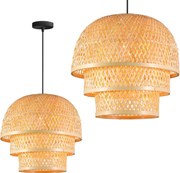 Toolight Boho, závesné svietidlo 1xE27 APP1577-5C, prírodná hnedá, OSW-03614
