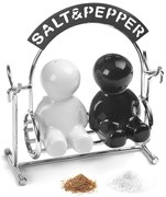 Soľnička a korenička so stojanom Salt & Pepper – Balvi