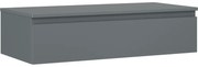 Mexen Orio, kúpeľňová skrinka 100 cm s hornou časťou, 1 zásuvka, grafitová matná, 91A10-10023-1-BFC66