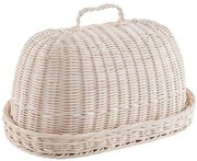 Oválny ratanový chlebník + látka