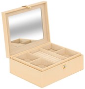 Šperkovnica Hanifa, 23,5x20,5x16,5x9 cm, béžová