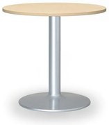 Konferenčný stolík ZEUS II, priemer 60 cm, sivá podnož, breza