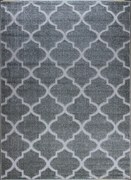 Koberec Lagos 1052 GREY – sivý obdĺžnikový koberec so vzorom Rozmer: 80x150 cm