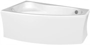 Cersanit Sicilia, asymetrická rohová vaňa pravá 160x100cm + nožičky, biela, S301-037