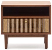 Hnedý nočný stolík v dekore orecha Elan – Kave Home