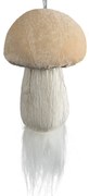 VIANOČNÁ DEKORÁCIA MUSHROOM SADA 24KS 7X10 CM KRÉMOVÁ