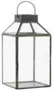 Ib Laursen Sklenený lampáš Norr Black 25,5 cm