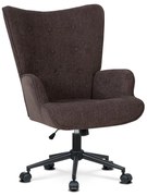 Kancelárske kreslo ušiak GIBSON — látka, hnedá