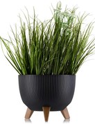 PLASTOVÝ KVETINÁČ ROSA LINEA ECO 18X29 CM ČIERNA